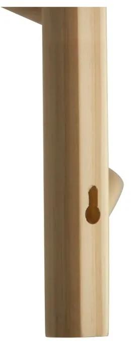 Nástenný vešiak z borovicového dreva v prírodnej farbe Marrit - WOOOD
