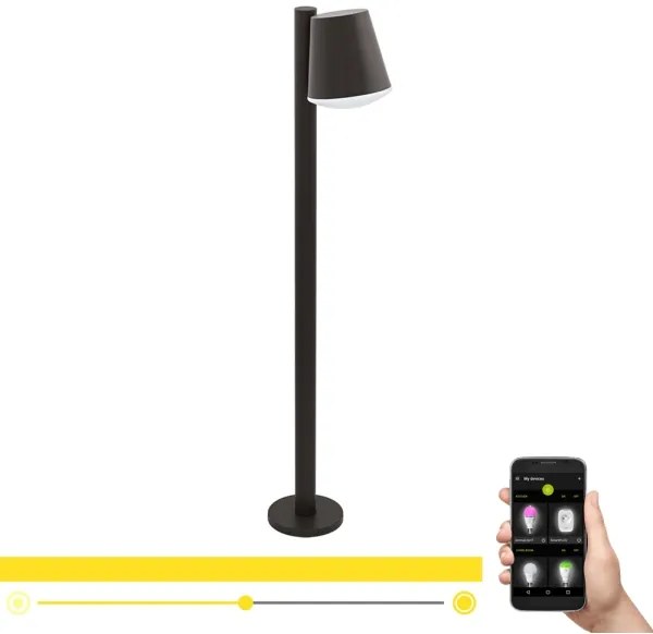 Eglo 33561 - LED stmievateľná vonkajšia lampa CALDIERO-C 1xE27/9W/230V IP44 antracit