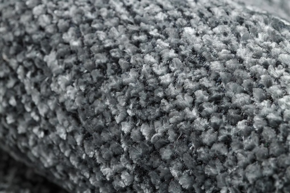 Koberec FLORENCE 24021 Jednofarebný, glamour, plocho tkaný, sivý