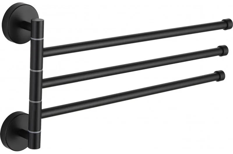 Mexen príslušenstvo, držiak na uteráky, otočný, čierna, 7039243-70