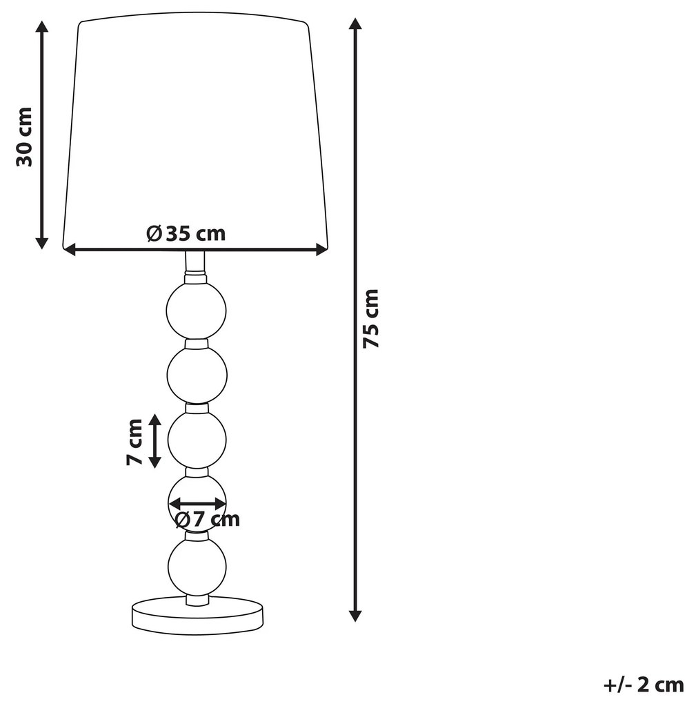 Stolová lampa 75 cm čierna / zlatá ASSONET Beliani