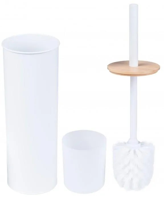 Erga Tango, WC kefa na postavenie 9x9x38 cm, biela-hnedá, ERG-YKA-P.TANGO-WHT