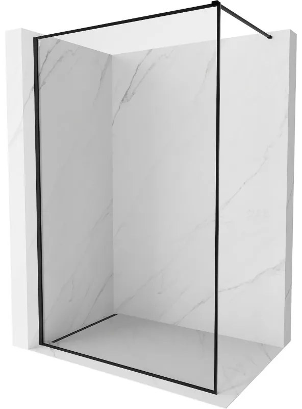 Mexen Kioto-F, sprchová zástena s rámom 60 x 202 cm, 8 mm číre sklo, čierny profil, 800-060-104-70-00