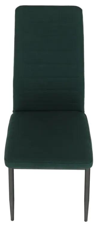 Stolička, smaragdová látka/čierny kov, COLETA NOVA