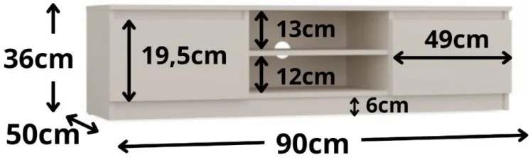 TV stolek MALWA 140 cm kašmír