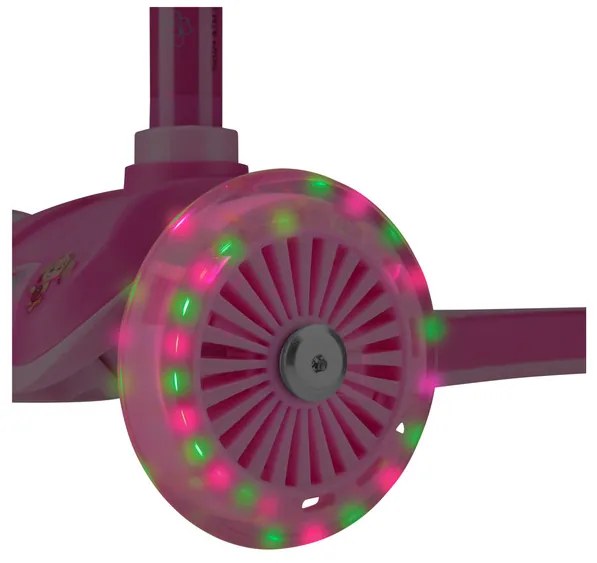 Kolobežka s LED kolieskami (bledoružová) (100378158)