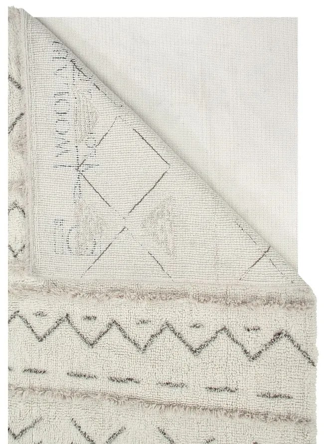 Krémový prateľný ručne tkaný vlnený koberec 140x200 cm Lakota Day – Lorena Canals