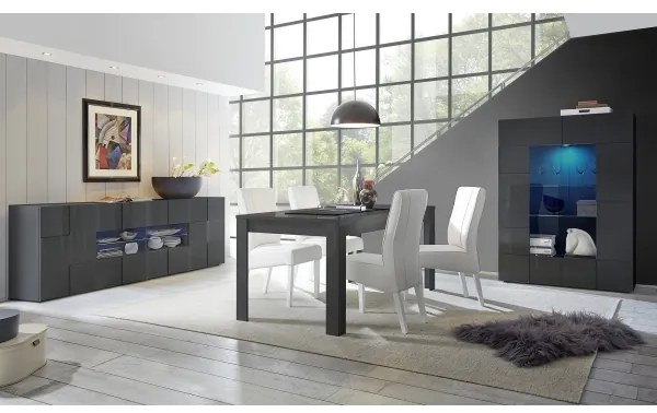 Vitrína SERIAN antracitová