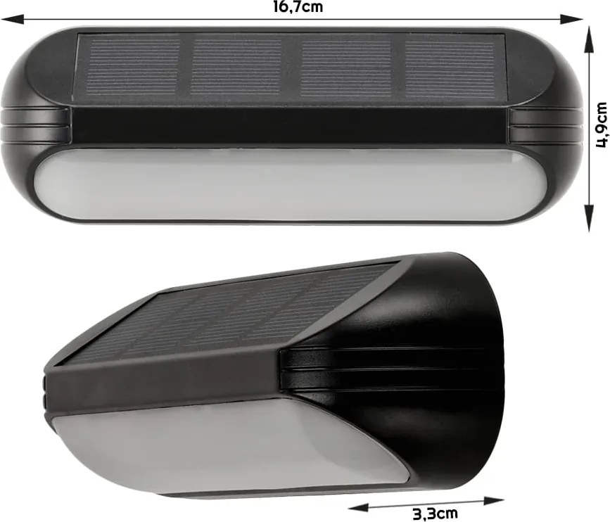 BERGE Solárne fasádne svietidlo RGB IP65