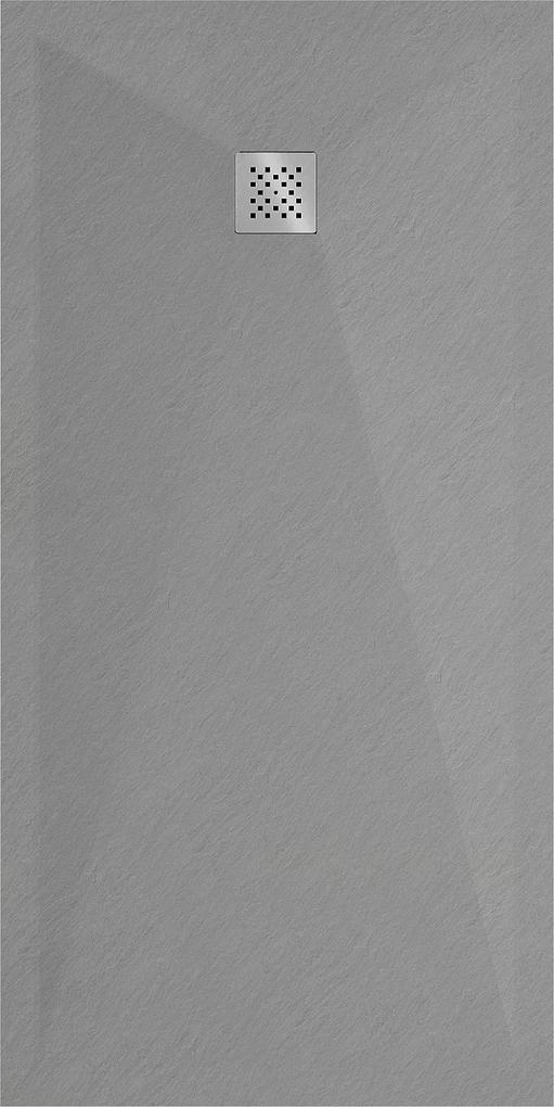 Mexen Stone+, obdĺžniková vanička z minerálneho kompozitu 180 x 70 cm, šedá-betónová, 44617018