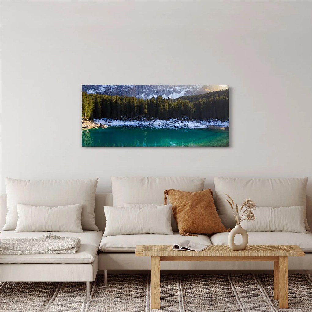 Obraz - Jazero Karersee (120x50 cm)