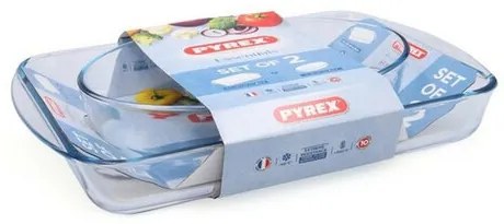 Pyrex Súprava sklenených pekáčov 2 ks, 3,7 l + 2,2 l