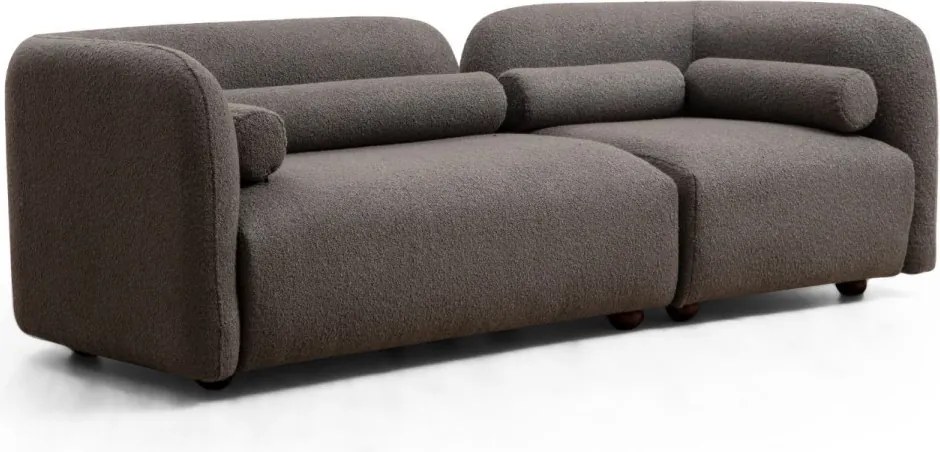 Trojmiestna pohovka Victoria 228 cm boucle sivá
