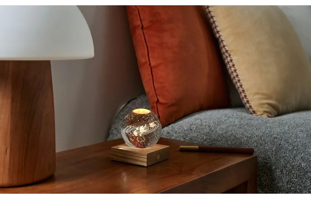 Tmavohnedá svetelná dekorácia na USB Amber – Gingko