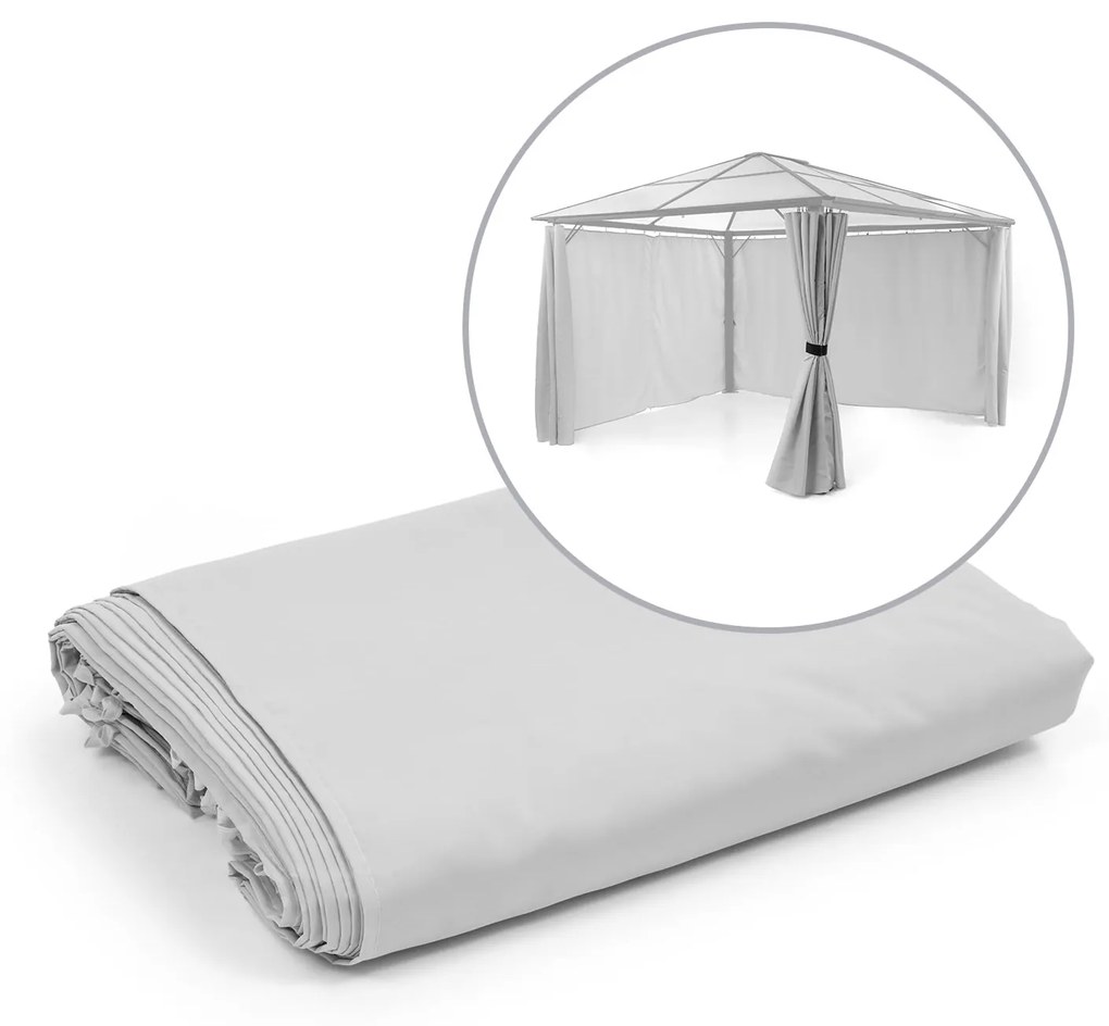 Pantheon Solid Sky, bočné steny pergoly, 4 steny, 3 x 4 m, 140 g/m²