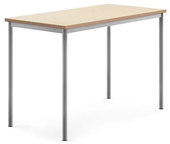 Stôl SONITUS, 1400x700x900 mm, linoleum - béžová, strieborná