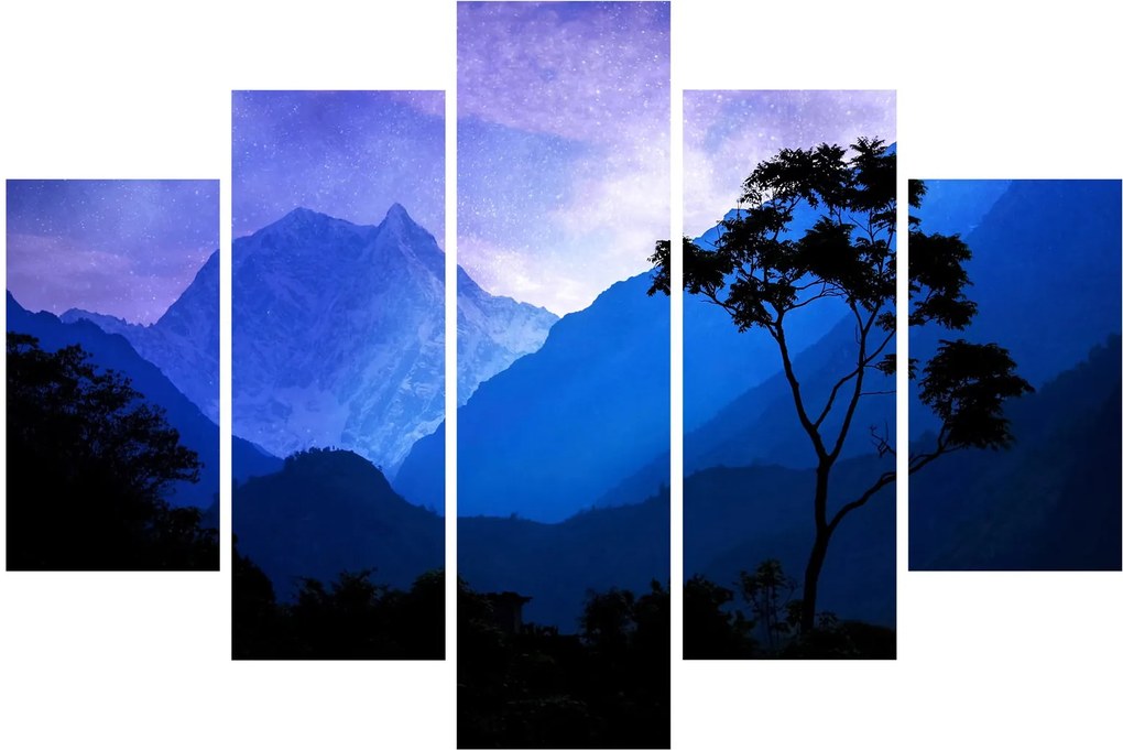 Obraz - Nočné nebo v Nepále (150x105 cm)
