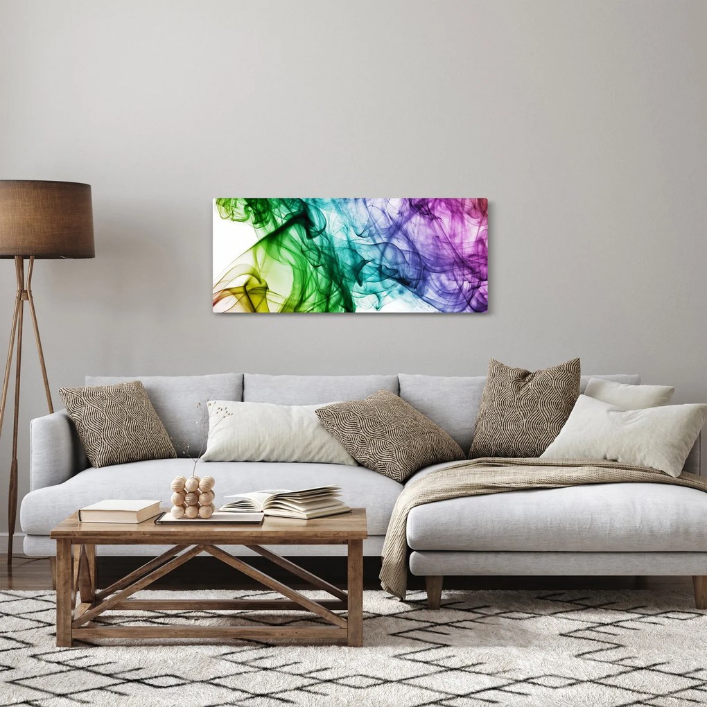 Obraz - farebný dym (120x50 cm)