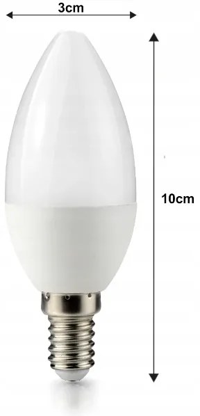 ecoPLANET LED žiarovka E14 sviečka 8W 700lm - studená biela