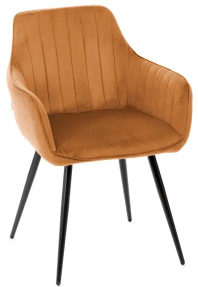 Jedálenská stolička ANDRE zamatová karamelová 847313