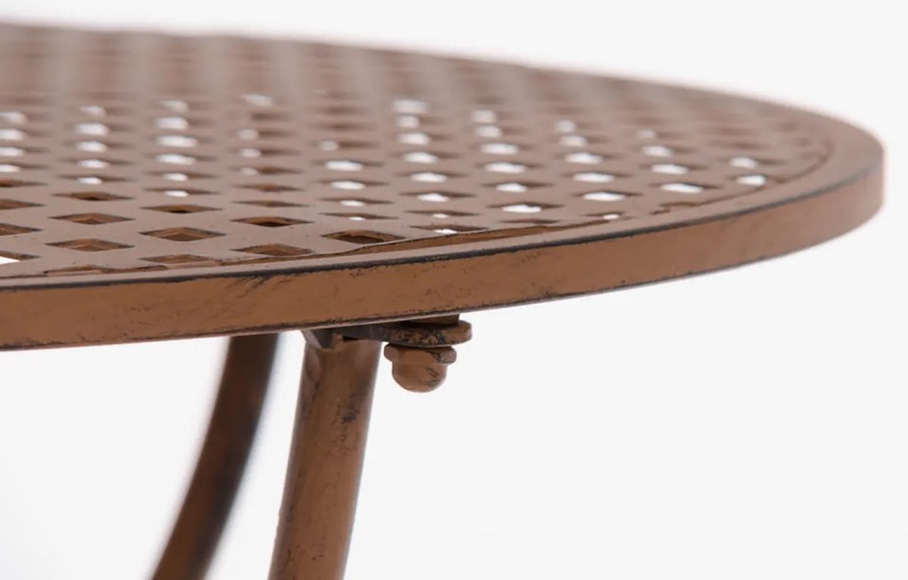 Kovový stôl GS13436802 - Hnedá antik