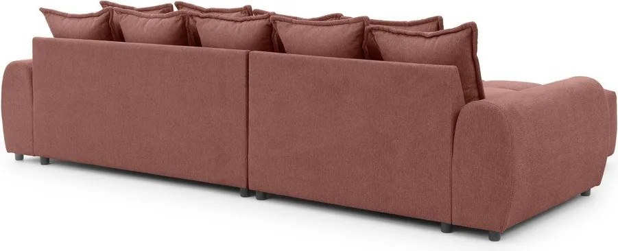 Rohová pohovka v terakotovej farbe (ľavý roh/s leňoškou) Albane – Ropez