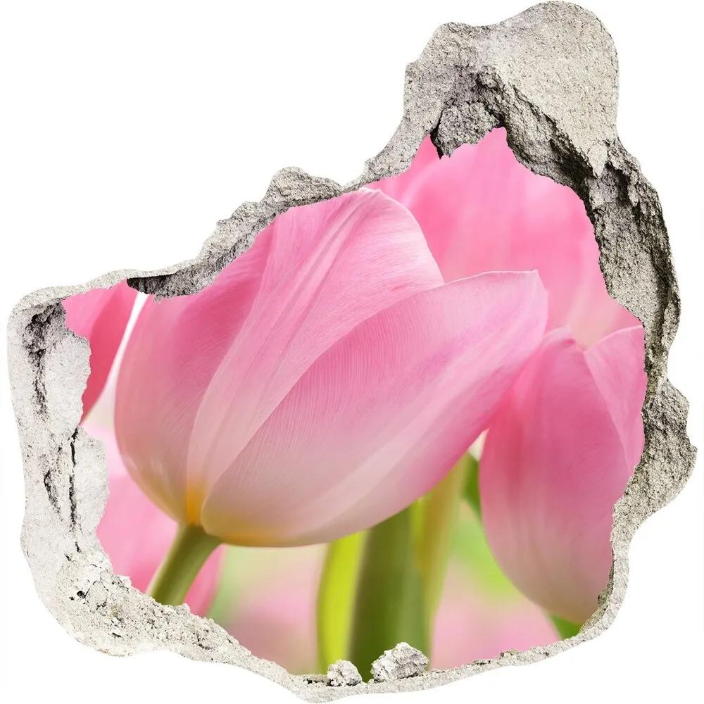 Nálepka fototapeta 3D výhľad Ružové tulipány nd-p-76775867