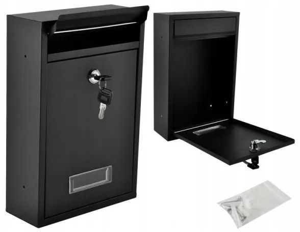 Poštová schránka 21,7x32 cm čierna