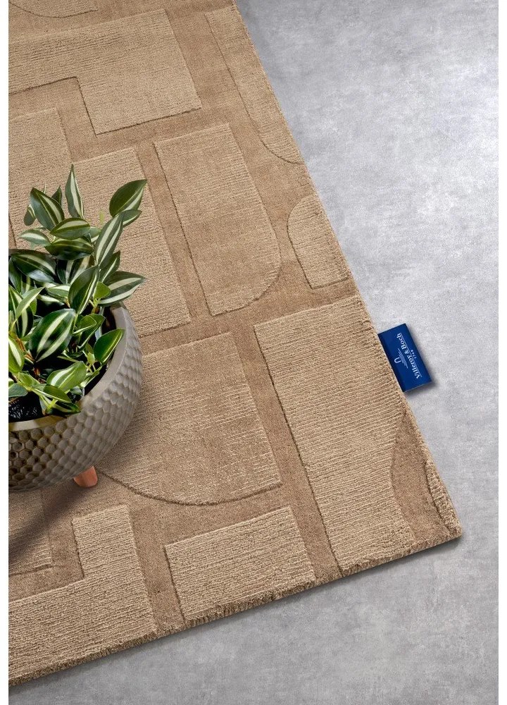 Béžový ručne tkaný vlnený behúň 80x250 cm Alexis – Villeroy&amp;Boch