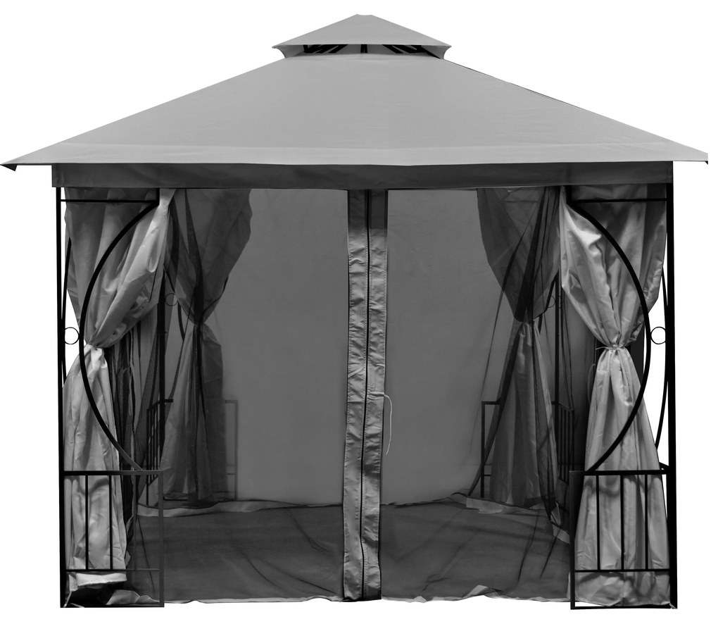 Moskytiéra do záhradného pavilónu 3x3 m s oknami a zipsami, MultiGarden