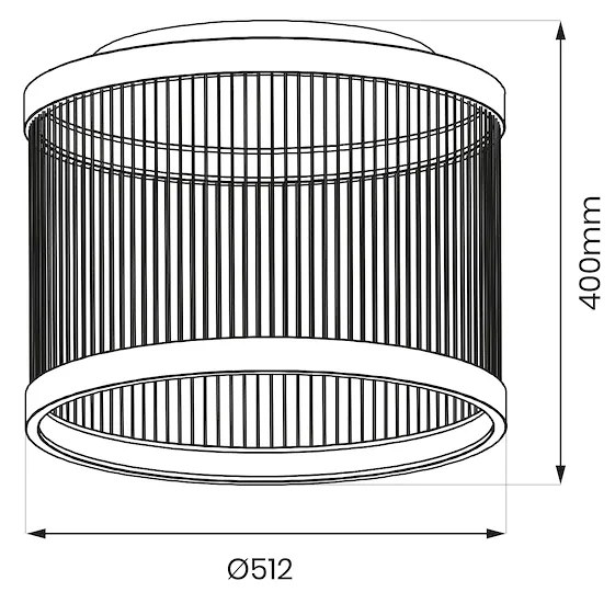 Stropné LED svietidlo Guarda, 1x LED 43w, 4000k, b
