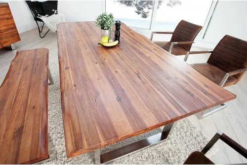 Jedálenský stôl 36402 200x100cm Masív drevo Acacia/Agát-Komfort-nábytok