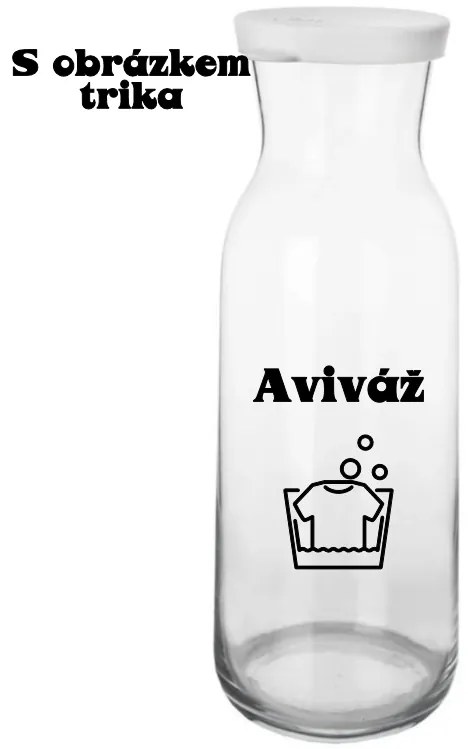 usporadejto.cz Sklenená fľaša na mlieko / olej / aviváž s bielym silikónovým viečkom, 1,21 l