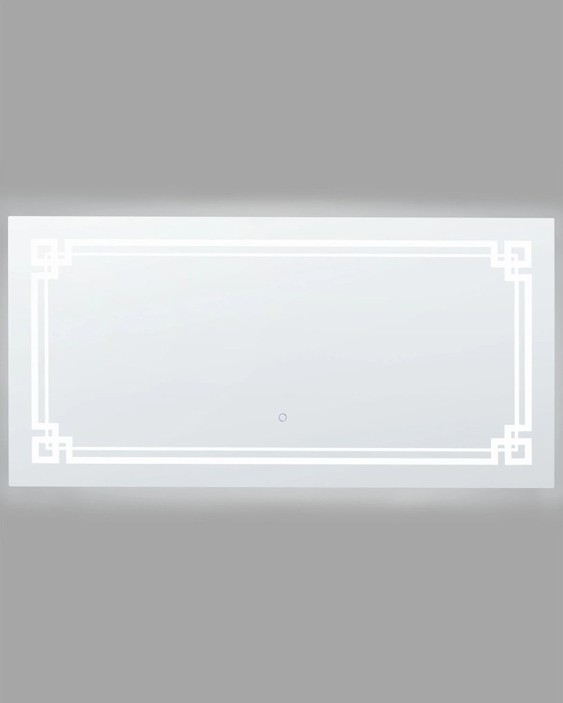 Nástenné LED zrkadlo 120 x 60 cm strieborné AVRANCHES Beliani