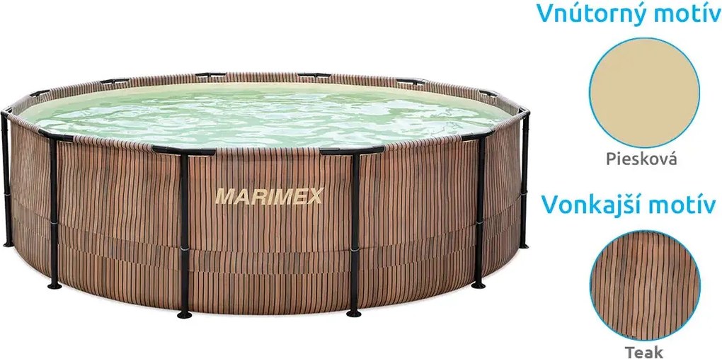Marimex | Bazén Marimex Florida 3,66x0,99 m so zabudovaným skimmerom - motív TEAK | 10340285