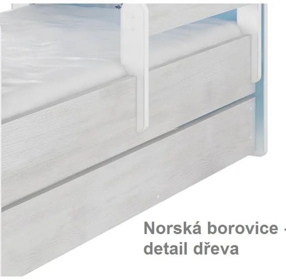 Detská truhla na hračky s výrezom MÉĎA - prírodná