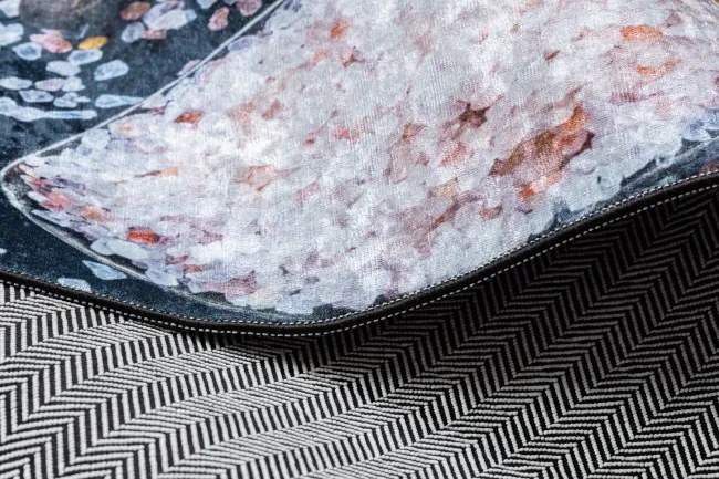 Protišmykový koberec / behúň ANDRE 9002 modrý / terakota