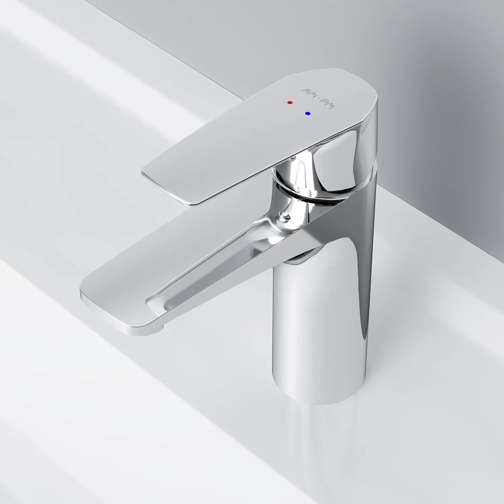 Umývadlová batéria AM.PM Gem FGA82100 jednopáková s odtokovým ventilom, chróm