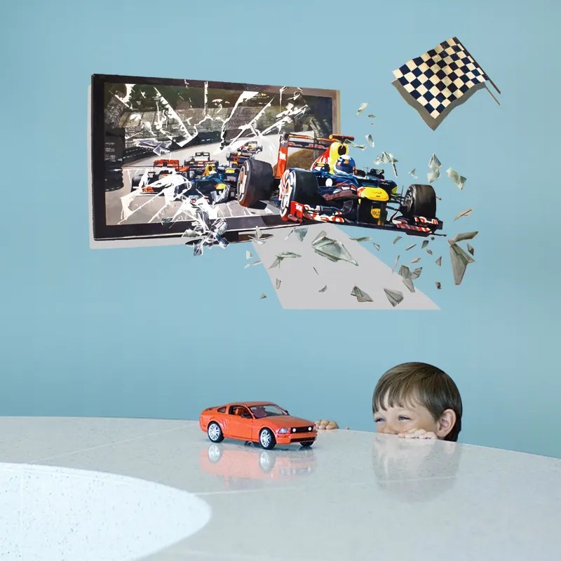 Veselá Stena Samolepka 3D Formula