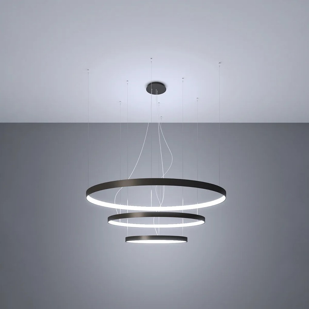 Závesné LED svietidlo Rio 3 55/78/110, 3x LED 150w, 3000k, b
