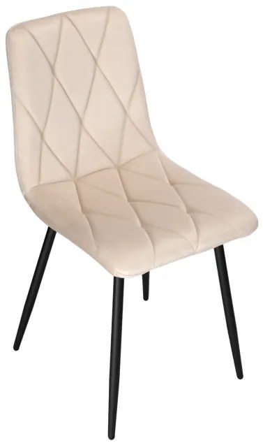 Jedálenská stolička MADISON zamatová, béžová