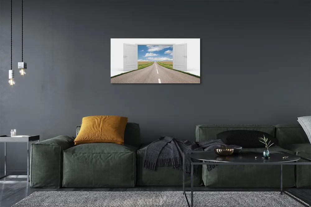 Obraz na plátne Poľná cesta 3d dvere 120x60 cm