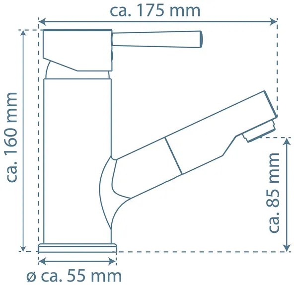 Schütte Umývadlová batéria Cornwall s výsuvnou sprchou  (100216098)