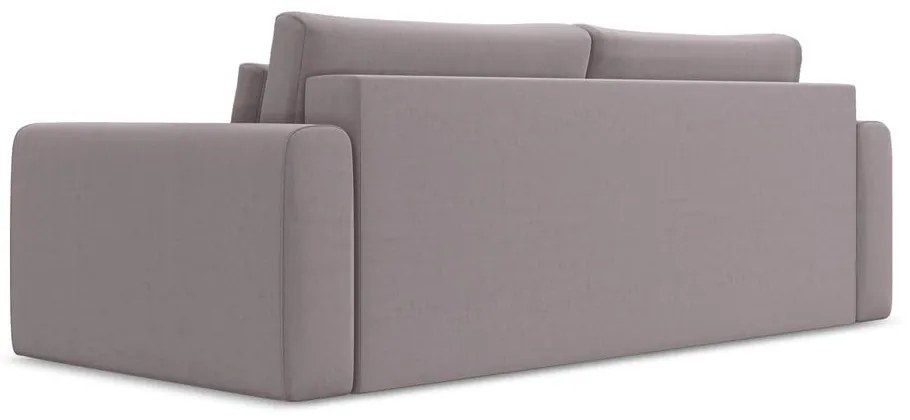 Zamatová rozkladacia/s úložným priestorom pohovka v levanduľovej farbe 238 cm Kapua – Makamii