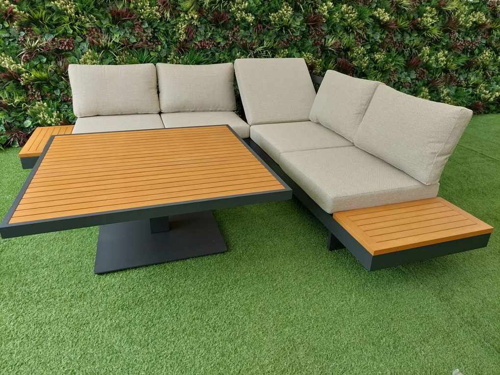 Záhradný nábytok SAN MARCO s béžovými poduškami