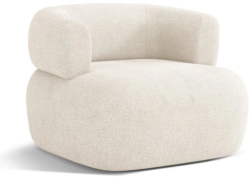 Béžové kreslo z textílie bouclé Jenny – Micadoni Home