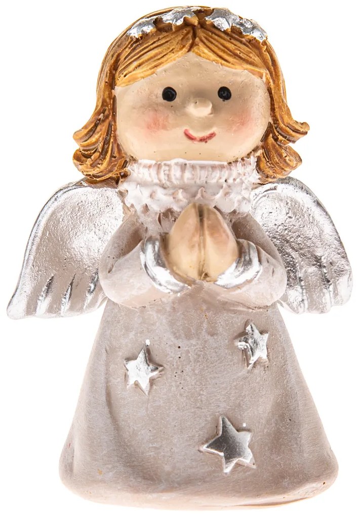 Anjelik modliaci sa, 5 cm, polyresin