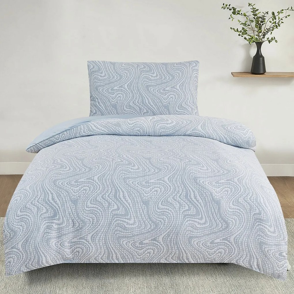 Žakárové obliečky Colorado modrá, 140 x 200 cm, 70 x 90 cm