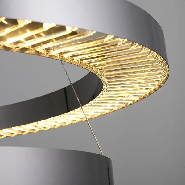 Závesný LED luster JESI LED/140W/230V 3000K, priemer 100 cm, strieborný