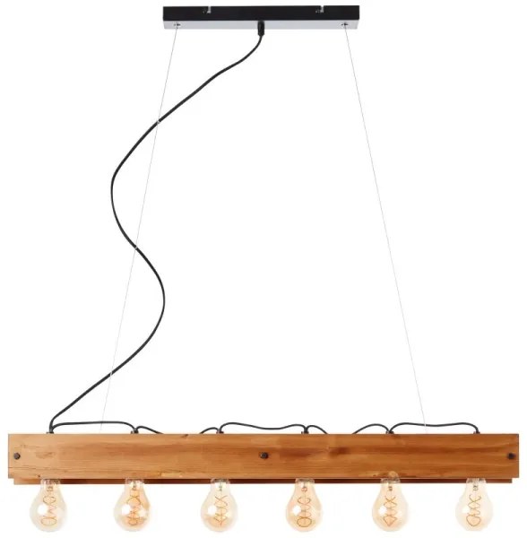 Brilliant - Luster na lanku CALANDRA 6xE27/42W/230V borovica